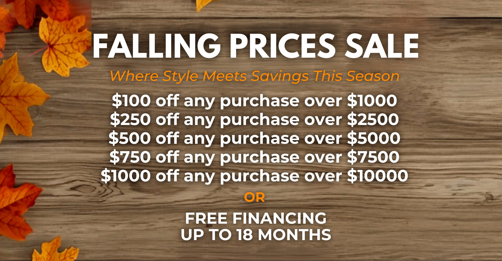 Falling Prices Sale!